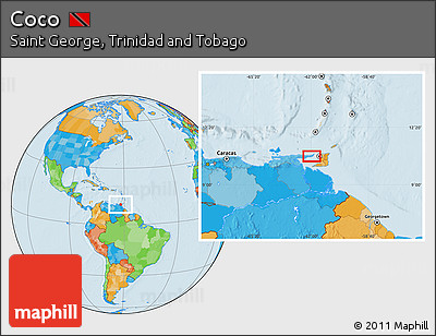 Political Location Map of Coco