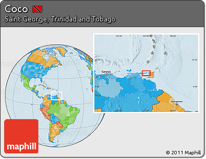 Political Location Map of Coco