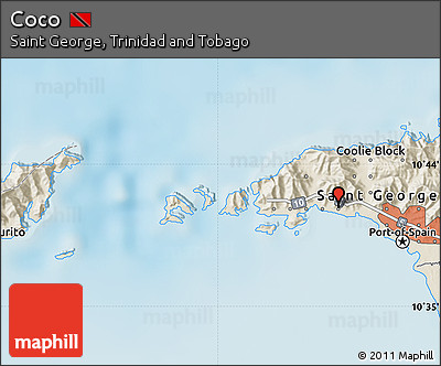 Shaded Relief Map of Coco