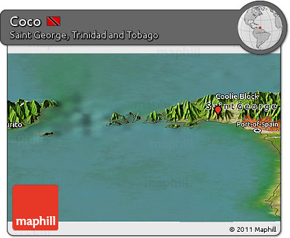 Satellite Panoramic Map of Coco