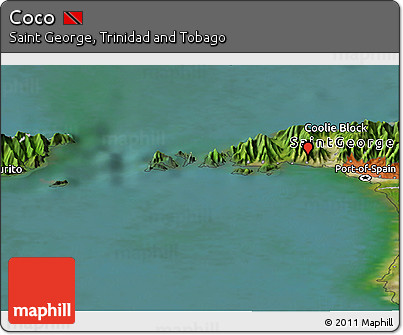 Satellite Panoramic Map of Coco