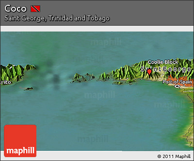 Satellite Panoramic Map of Coco