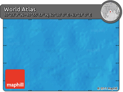 Physical Map of the Area around 10° 38' 32" N, 62° 58' 30" E