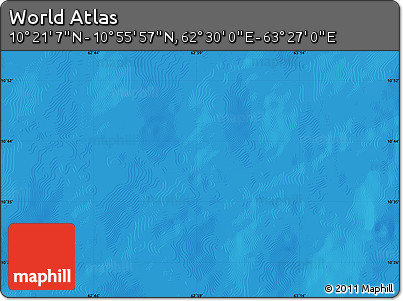 Physical Map of the Area around 10° 38' 32" N, 62° 58' 30" E