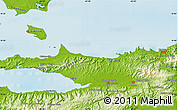 Physical Map of the area around 10° 38' 32" N, 63° 40' 30" W