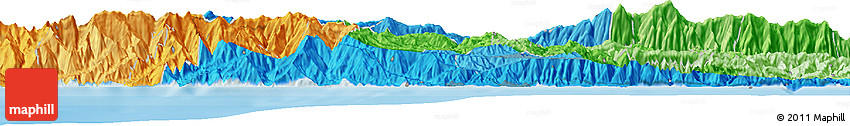 Political Horizon Map of the Area around 10° 38' 32" N, 67° 4' 29" W