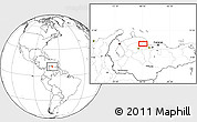 Blank Location Map of El Doce
