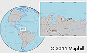 Gray Location Map of El Doce