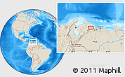 Shaded Relief Location Map of El Doce