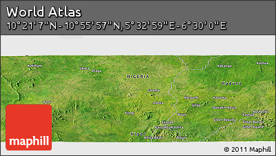 Satellite Panoramic Map of the Area around 10° 38' 32" N, 6° 1' 30" E
