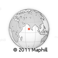 Outline Map of the Area around 10° 38' 32" N, 70° 37' 30" E, rectangular outline