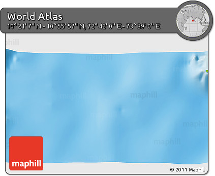 Physical 3D Map of the Area around 10° 38' 32" N, 73° 10' 30" E