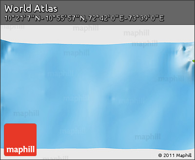 Physical 3D Map of the Area around 10° 38' 32" N, 73° 10' 30" E