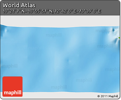 Physical 3D Map of the Area around 10° 38' 32" N, 73° 10' 30" E