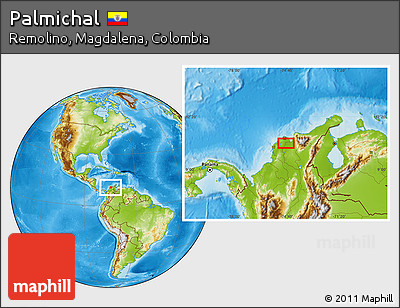 Physical Location Map of Palmichal