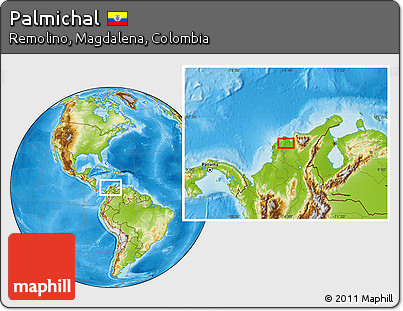 Physical Location Map of Palmichal