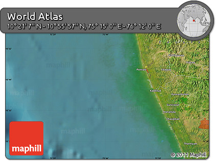 Satellite Map of the Area around 10° 38' 32" N, 75° 43' 29" E