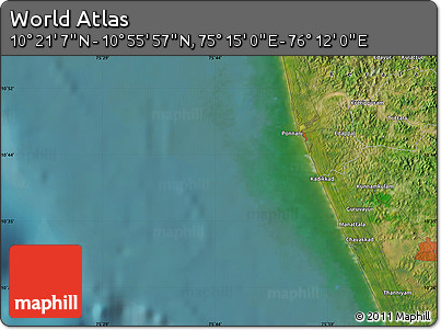 Satellite Map of the Area around 10° 38' 32" N, 75° 43' 29" E