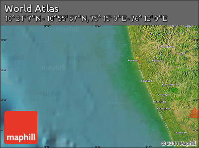 Satellite Map of the Area around 10° 38' 32" N, 75° 43' 29" E
