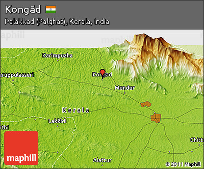 Physical 3D Map of Kongād