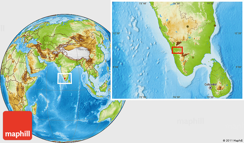 Anaimalai In Tamil Nadu Map Physical Location Map Of Anaimalai