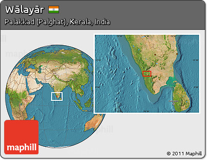 Satellite Location Map of Wālayār
