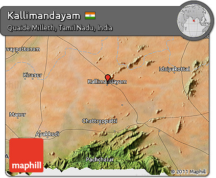 Satellite 3D Map of Kallimandayam
