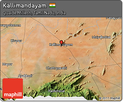 Satellite 3D Map of Kallimandayam