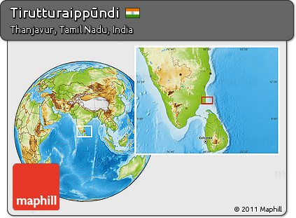 Physical Location Map of Tirutturaippūndi