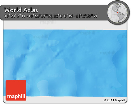 Political 3D Map of the Area around 10° 38' 32" N, 81° 31' 30" W