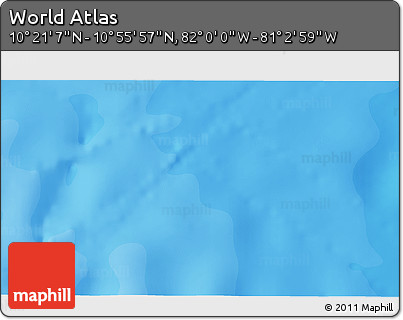 Political 3D Map of the Area around 10° 38' 32" N, 81° 31' 30" W
