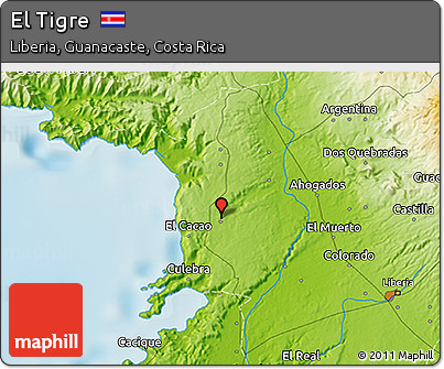 Physical 3D Map of El Tigre