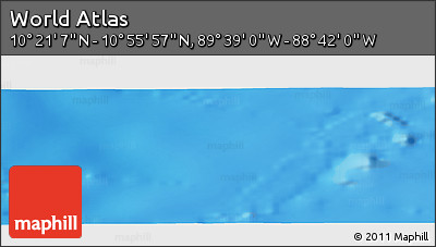 Physical Panoramic Map of the Area around 10° 38' 32" N, 89° 10' 30" W