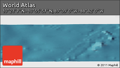 Satellite Panoramic Map of the Area around 10° 38' 32" N, 89° 10' 30" W