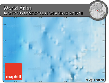 Physical Map of the Area around 10° 38' 32" N, 91° 52' 30" E