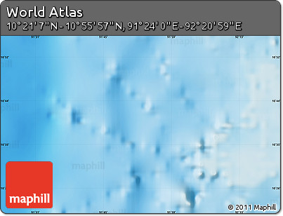 Physical Map of the Area around 10° 38' 32" N, 91° 52' 30" E