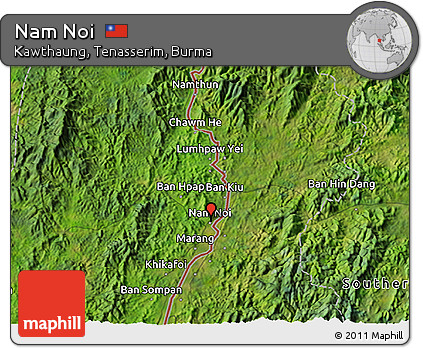Satellite 3D Map of Nam Noi