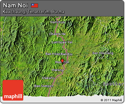 Satellite 3D Map of Nam Noi