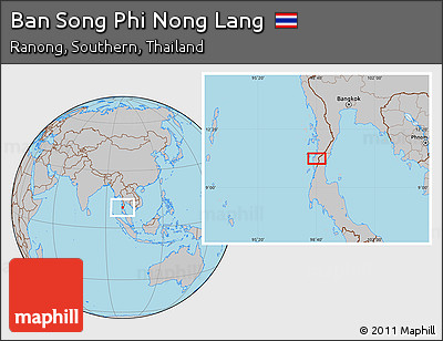 Gray Location Map of Ban Song Phi Nong Lang