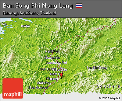 Physical Panoramic Map of Ban Song Phi Nong Lang