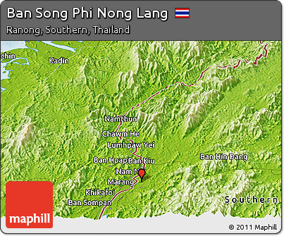Physical Panoramic Map of Ban Song Phi Nong Lang