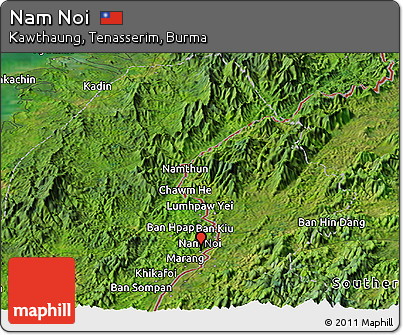 Satellite Panoramic Map of Nam Noi