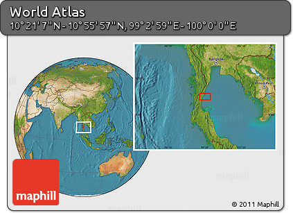 Satellite Location Map of the Area around 10° 38' 32" N, 99° 31' 30" E