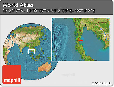 Satellite Location Map of the Area around 10° 38' 32" N, 99° 31' 30" E