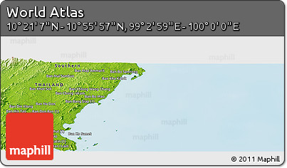 Physical Panoramic Map of the Area around 10° 38' 32" N, 99° 31' 30" E