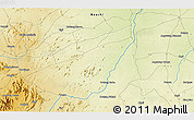 Physical 3D Map of the area around 10° 38' 32" N, 9° 25' 30" E