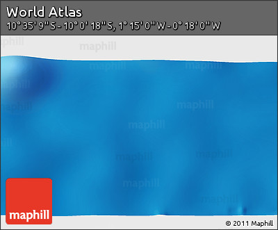 Physical 3D Map of the Area around 10° 17' 43" S, 0° 46' 30" W