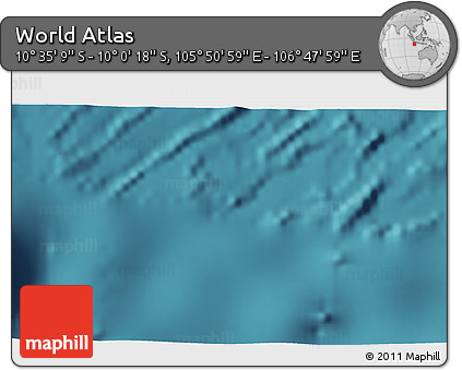 Satellite 3D Map of the Area around 10° 17' 43" S, 106° 19' 29" E
