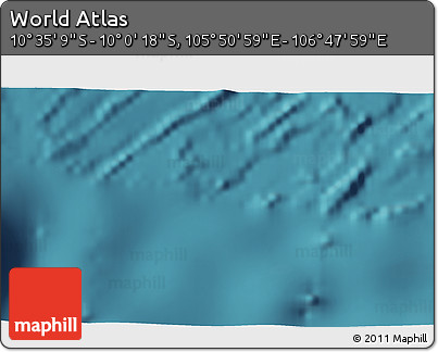 Satellite 3D Map of the Area around 10° 17' 43" S, 106° 19' 29" E