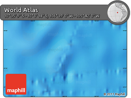 Physical Map of the Area around 10° 17' 43" S, 106° 10' 30" W